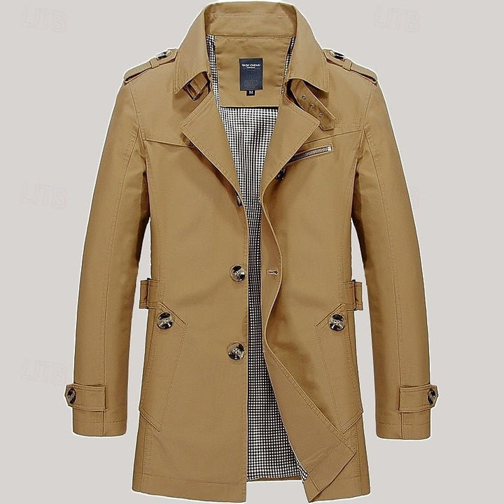 Lenny | Single-Breasted Trench Coat – Timeless Style for Men