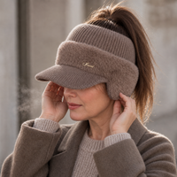 Andrea | Beanie mit Offener Krone für Pferdeschwanz und Winterkomfort