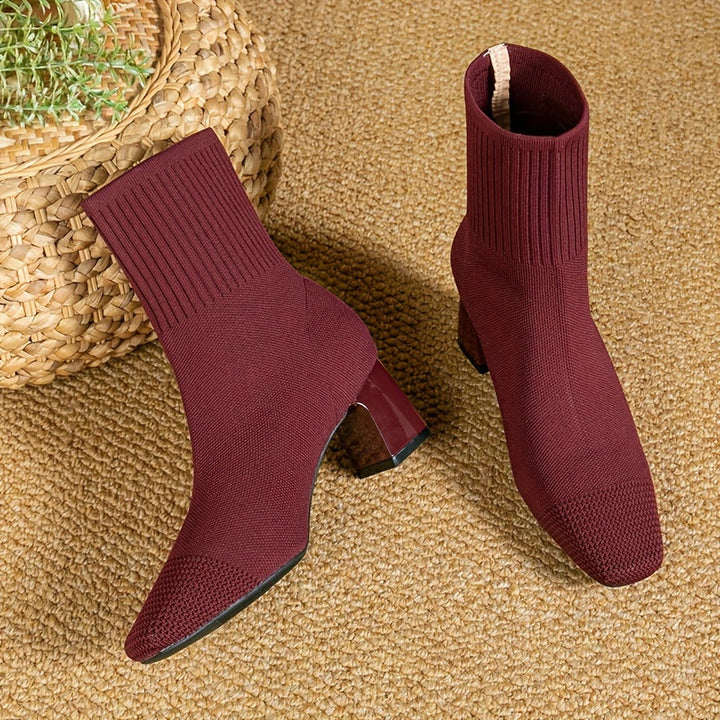 Kerstin | Modern and Elegant Knit Ankle Boots