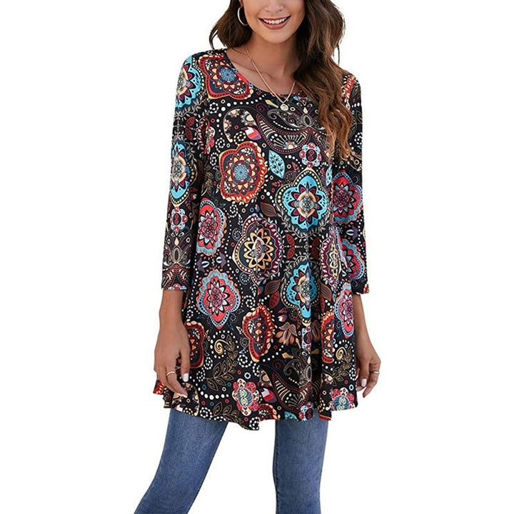 Vivienne | Mandala Tunic Top with an Elegant A-Line Silhouette
