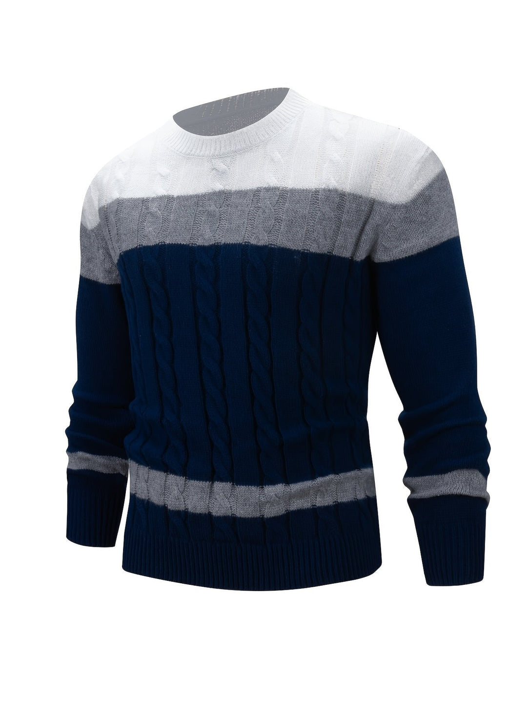 Nolan | Textured Cable-Knit Sweater – Timeless Look for Men