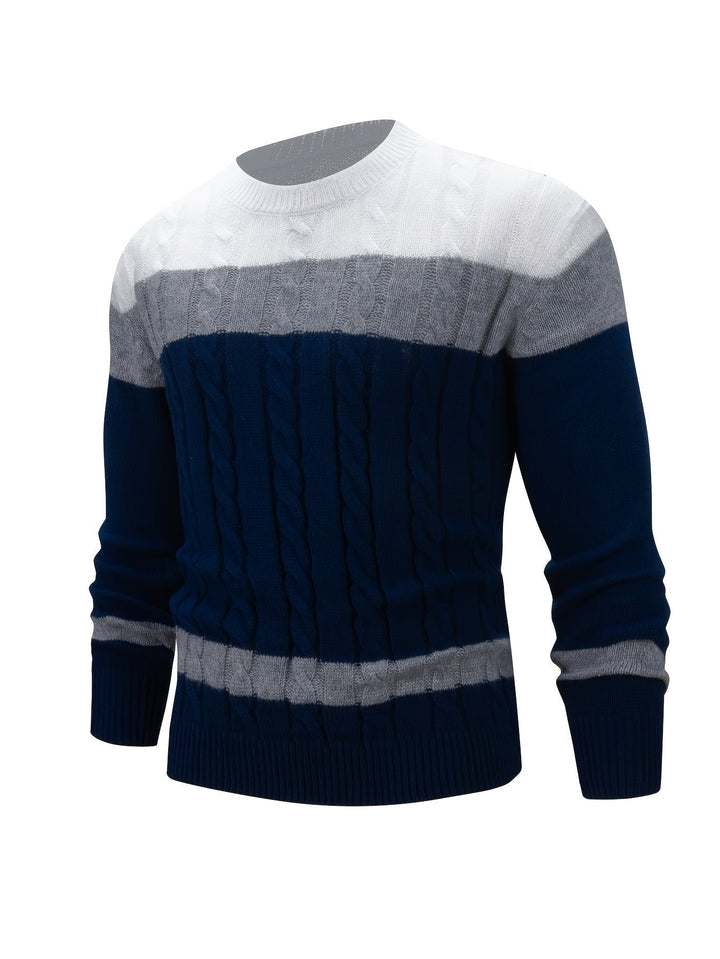 Nolan | Textured Cable-Knit Sweater – Timeless Look for Men
