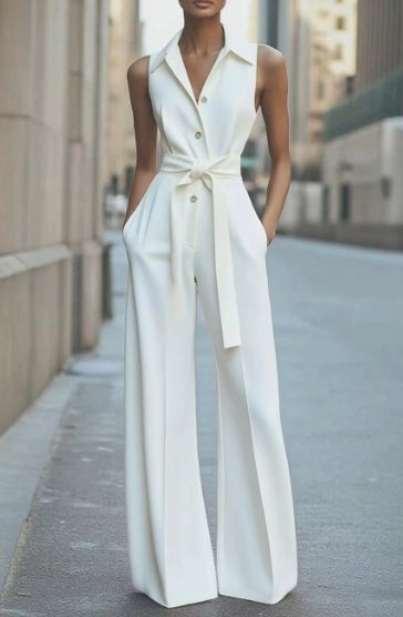 Marie | Jumpsuit – Taillierter Stil für Damen mit weitem Bein