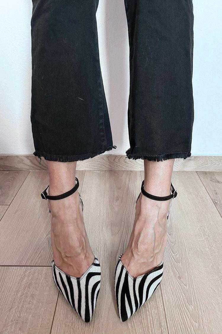 Quinn | Zebra Print Ankle Strap Heels – Elegante Schuhe für Frauen