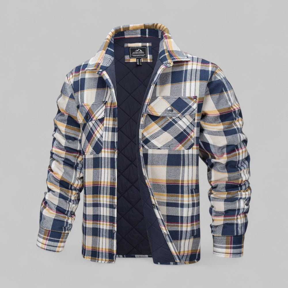 Tobias | Flanell Hemdjacke – Klassisches Karo mit Wärme