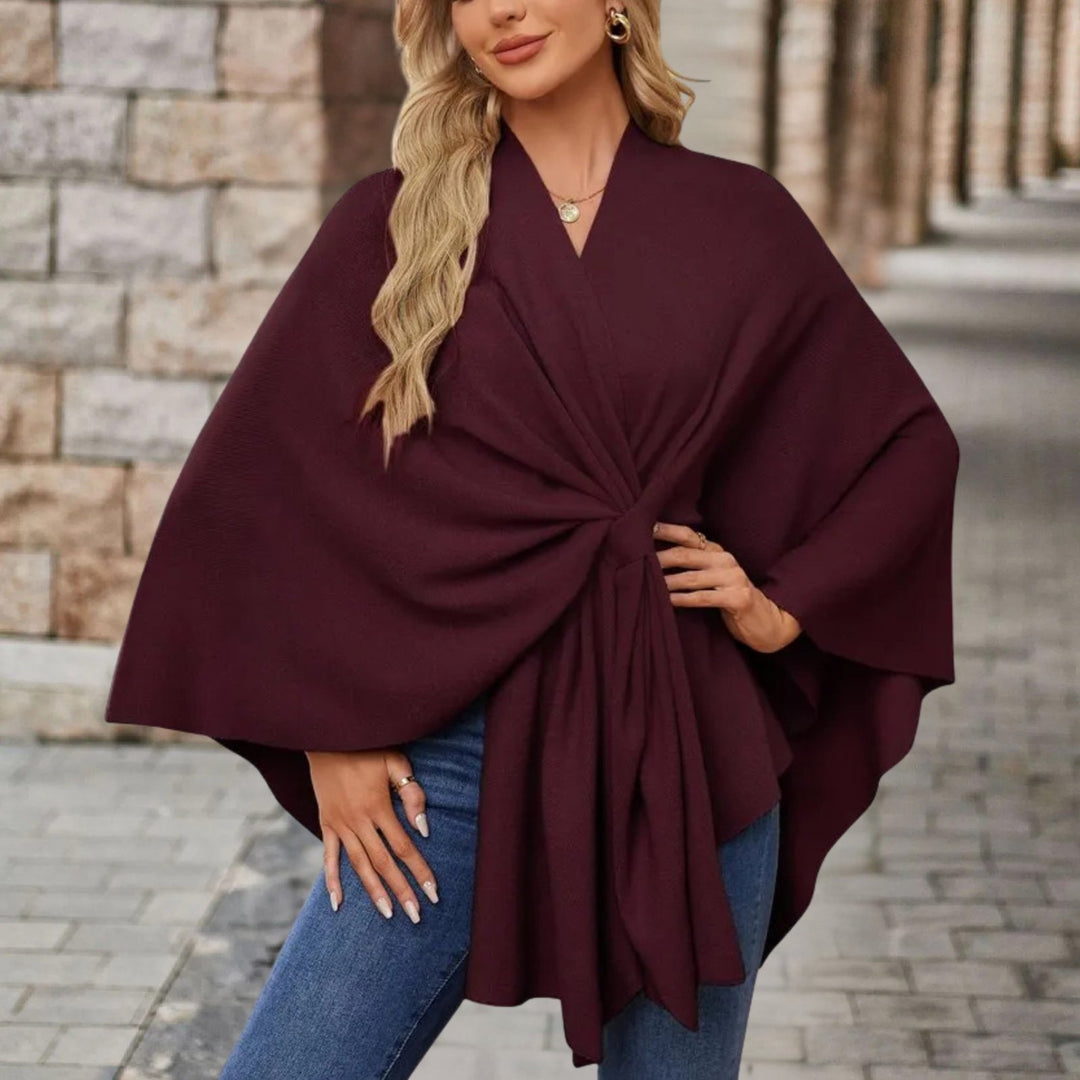 Veronika | Oberteil im Cape-Stil mit Frontknoten für Damen