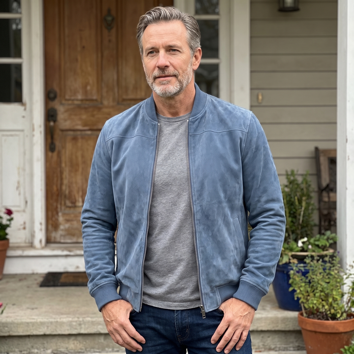 Montclair | Suede Bomber Jacket – Klassischer Stil für Männer
