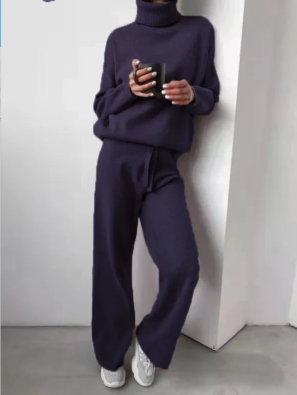 Elena | Elegant and Cozy Two-Piece Set with Turtleneck