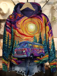 Megan | Adventurous Retro Hoodie with Vintage Design