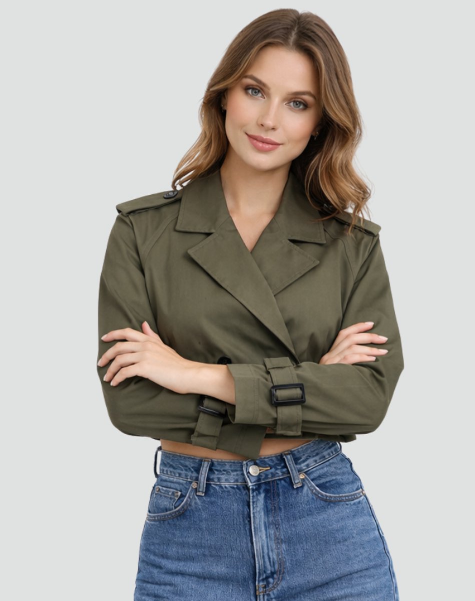 Selina | Short Fitted Trench Coat with an Elegant Silhouette