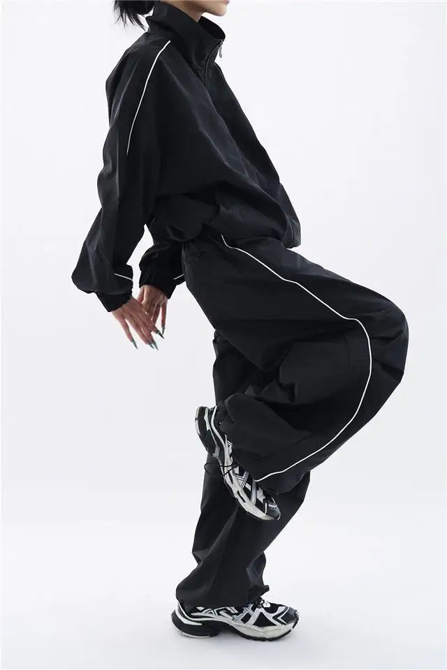 Drune | Oversized Trainingsanzug – Sportlich in Schwarz