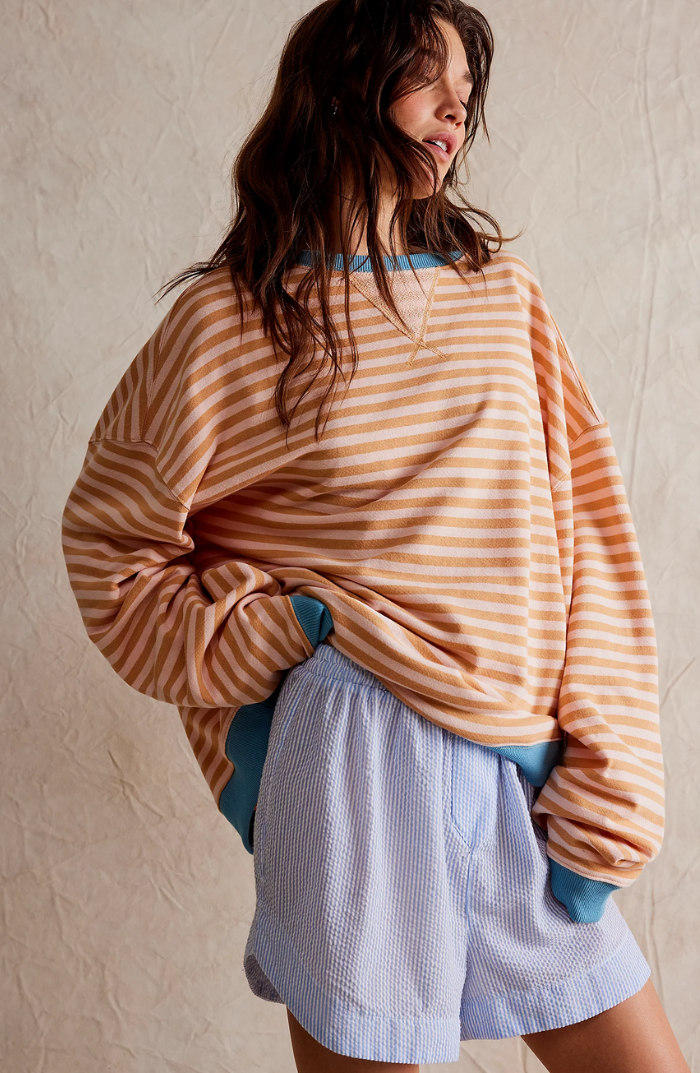 Amelia | Gestreifter Pullover für Damen – Übergroße Passform