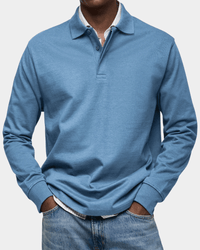 Lukas | Stylish cotton polo shirt with a textured collar