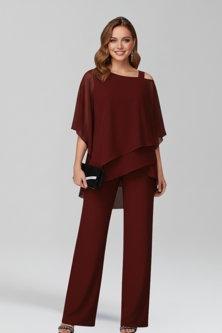 Jana | Wide-Leg Jumpsuit – Elegantes Cold-Shoulder-Design für Damen