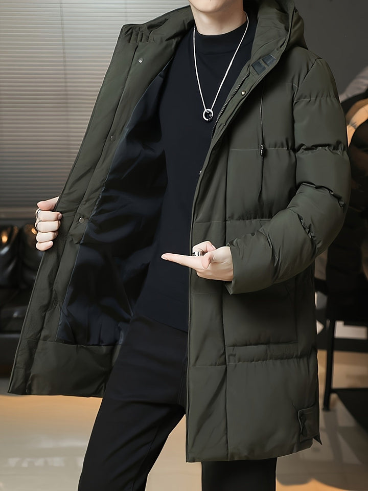 Donovan | Hooded Longline Puffer Coat – Eleganter Winterstil für Männer