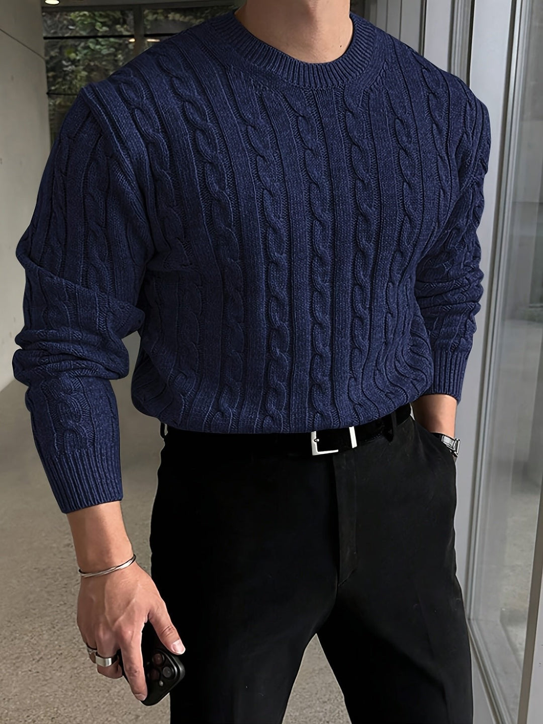 Jonas | Cable Knit Sweater – Zeitloser Stil für Männer