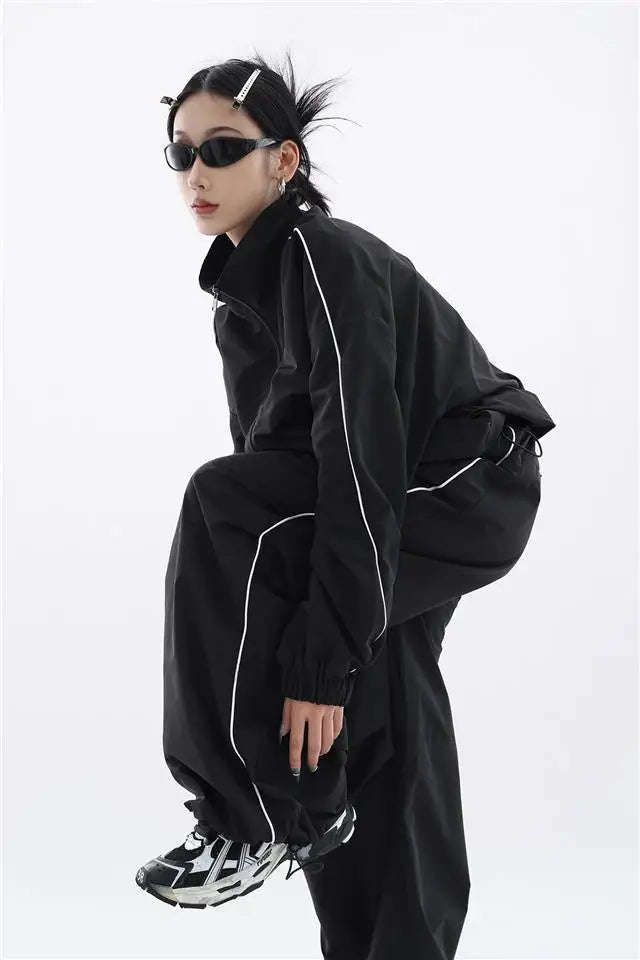 Drune | Oversized Trainingsanzug – Sportlich in Schwarz