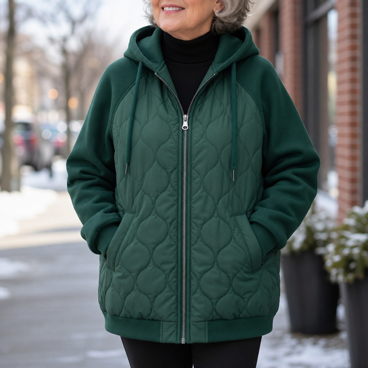 Wearbella | Spliced Quilted Hooded Puffer Jacket – Bequeme warme Jacke für kalte Tage