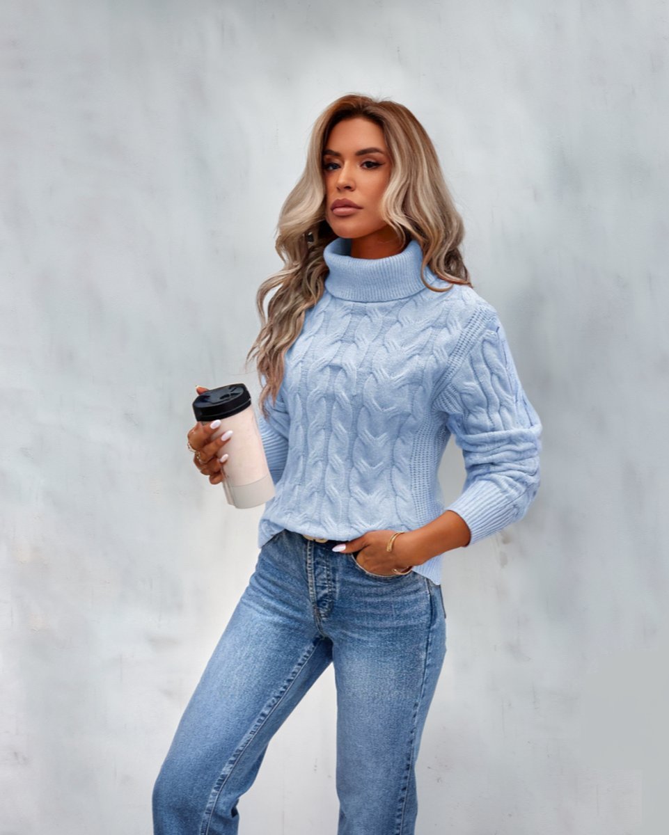 Marie | Turtleneck Sweater – Zeitloser Kabelstrickpullover für Damen