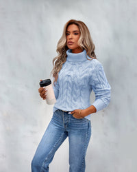 Laura | Zeitloser Rollkragenpullover mit Klassischem Kabelstrick