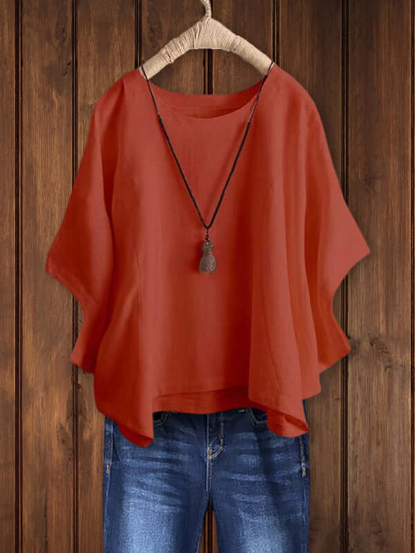 Hannah | Stylish and Comfortable Crew-Neck Tunic Top