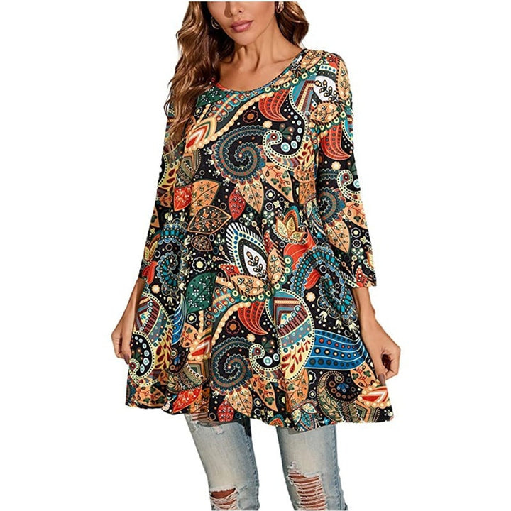 Vivienne | Mandala Tunic Top with an Elegant A-Line Silhouette