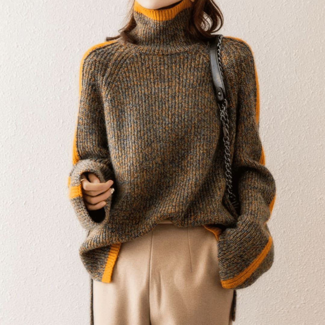 Ravelyn | Melange Strick-Turtleneck für ultimativen Komfort