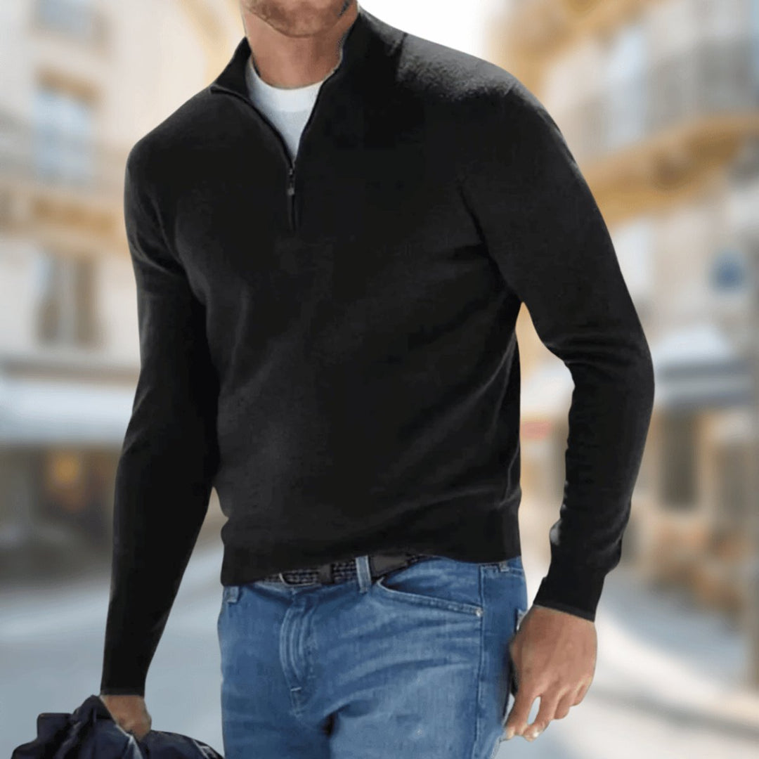 Sebastian | Lightweight Quarter-Zip Knit Pullover for Men