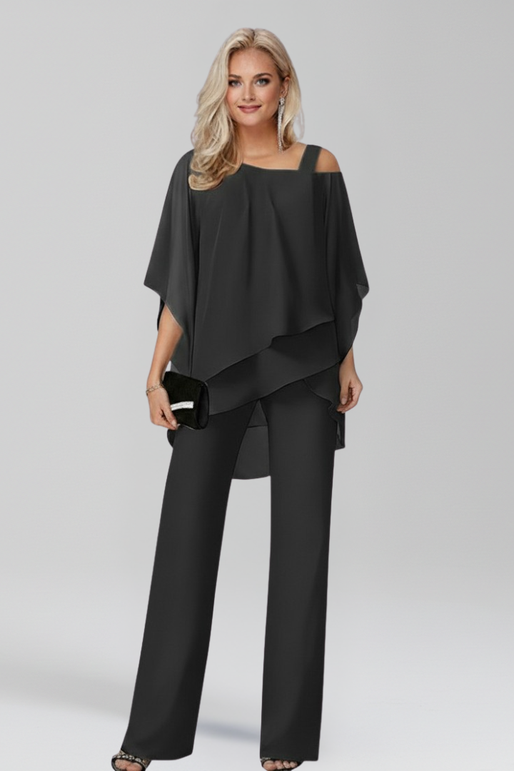 Jana | Wide-Leg Jumpsuit – Elegantes Cold-Shoulder-Design für Damen