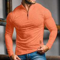 Maxim | Modernes Langarm Polo Shirt mit Viertelreißverschluss