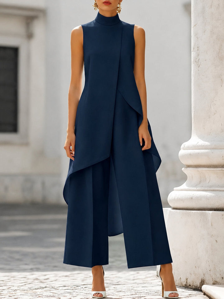 Annika | Asymmetrisches Zweiteiler-Set – Hoher Kragen für Damen