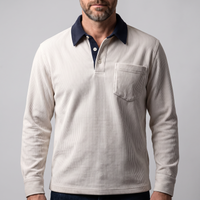 Florian | Elegant corduroy polo shirt made from soft cotton
