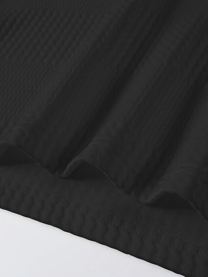Fletcher | Langarm-Polohemd mit strukturiertem Design