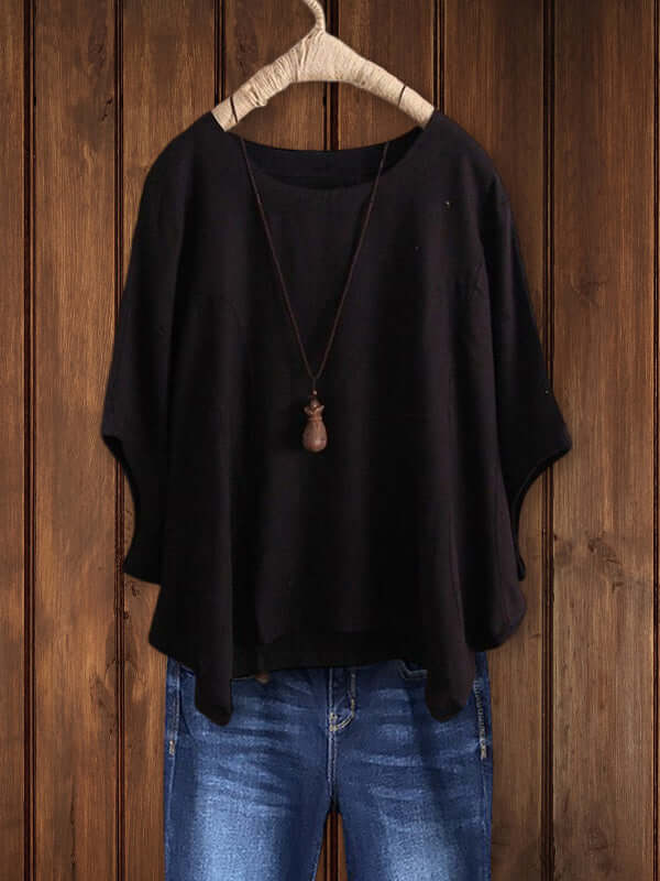 Hannah | Stylish and Comfortable Crew-Neck Tunic Top