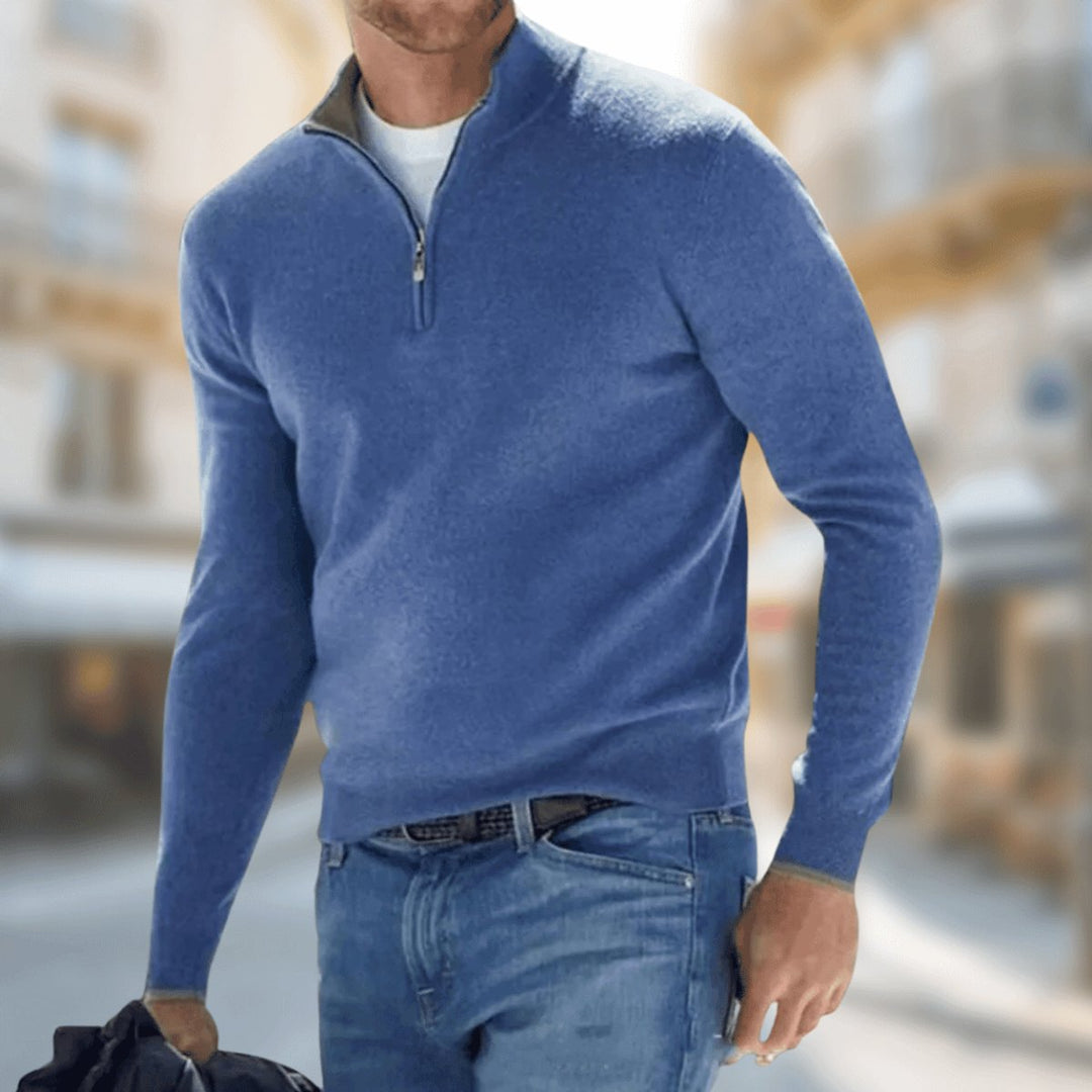 Sebastian | Lightweight Quarter-Zip Knit Pullover for Men