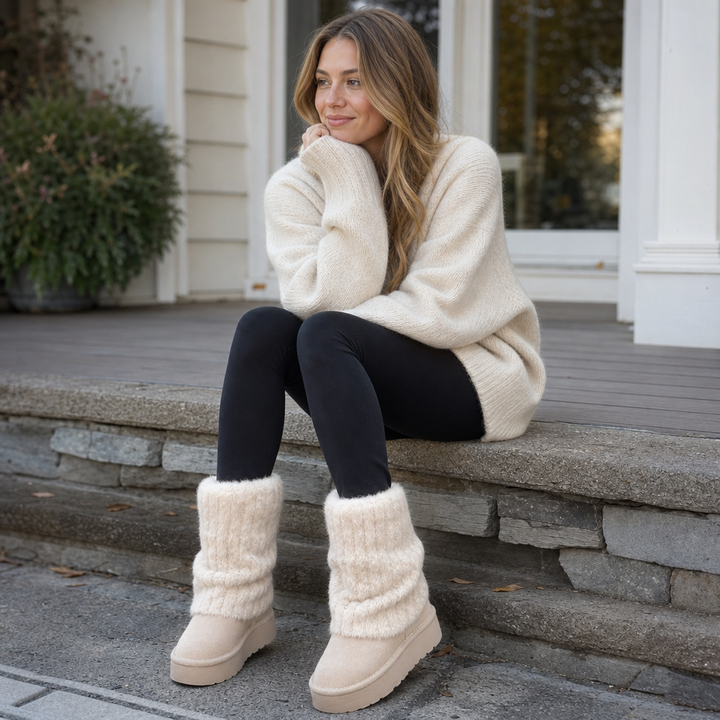 SnugLift | Plattform Winterstiefel mit Kunstfell für Damen