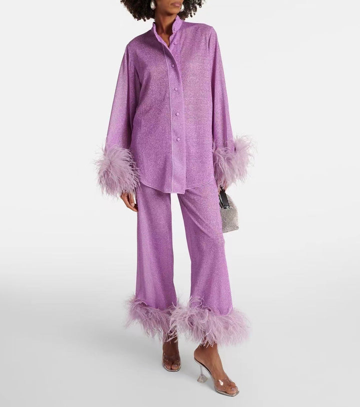 Janina | Elegant and Comfortable Two-Piece Set with Stand-Up Collar