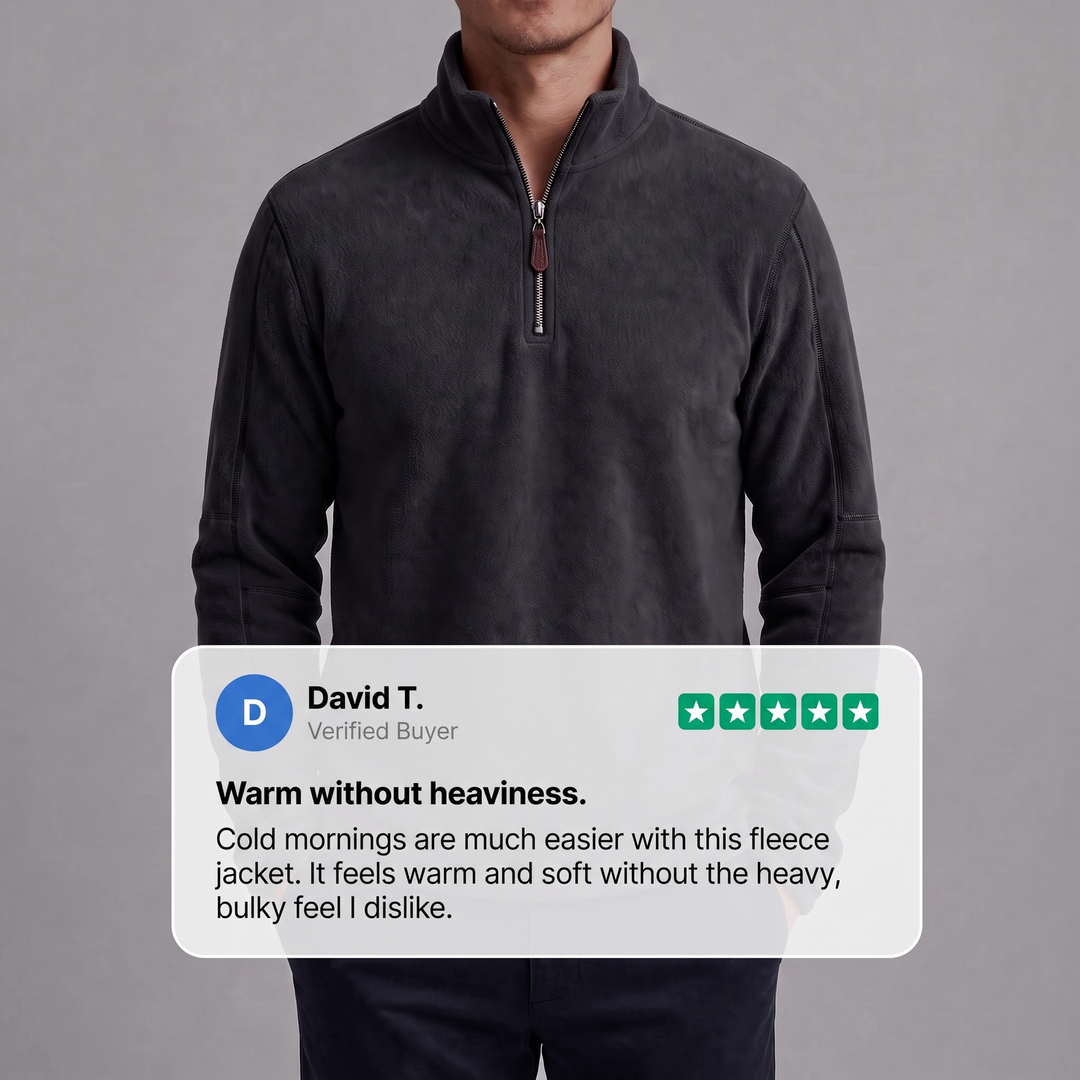 Hollingworth | Fleece Pullover – Bequemer Quarter Zip für Männer
