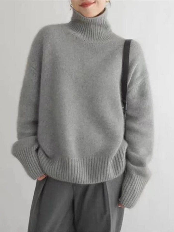 Clara | Knit Sweater – Weicher Oversized Rollkragen für Damen
