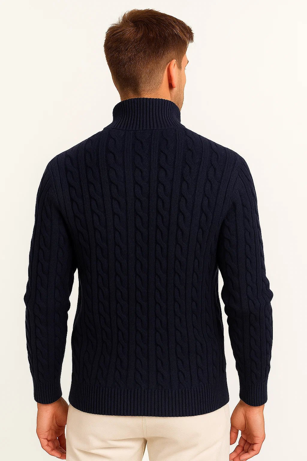 Konrad | Knitted Sweater – Classic Cable Design for Men