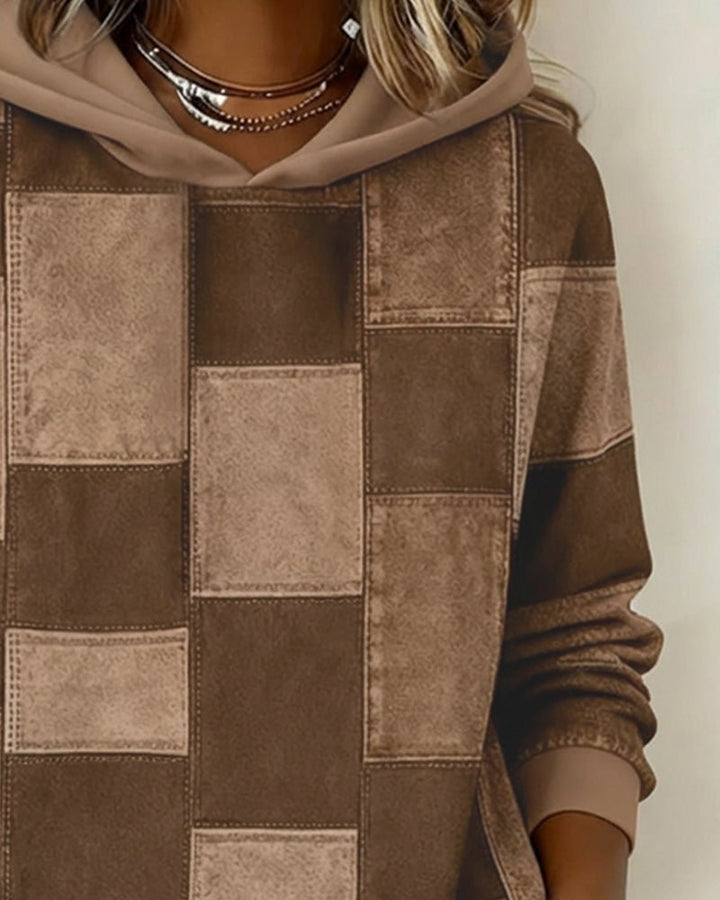 Denim | Langarm-Karierten Hoodie für lässige Styles