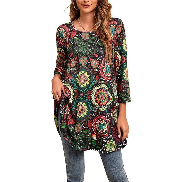 Vivienne | Mandala Tunic Top with an Elegant A-Line Silhouette
