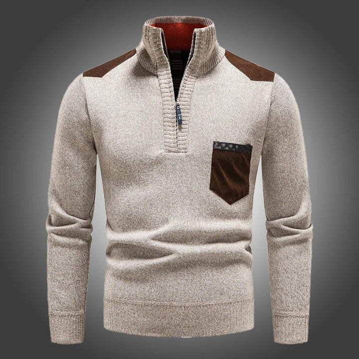 Waldo | Wool Zip Sweater – Modern Warmer für Männer