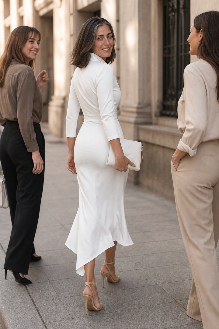 Skimline | Midi Dress – Eleganter Wickel-Stil für Frauen