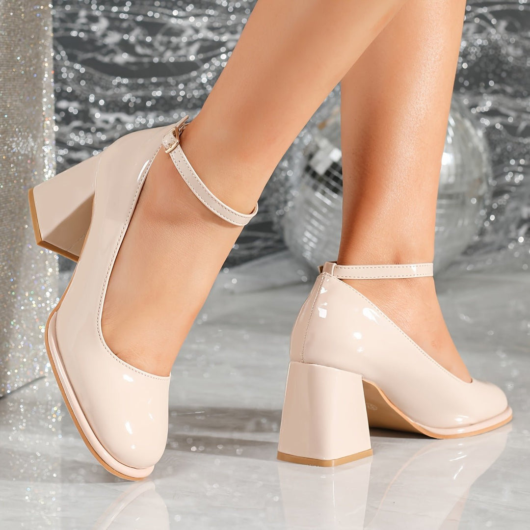 Celeste | Klassische Hochglanz-Patent-Absatzschuhe