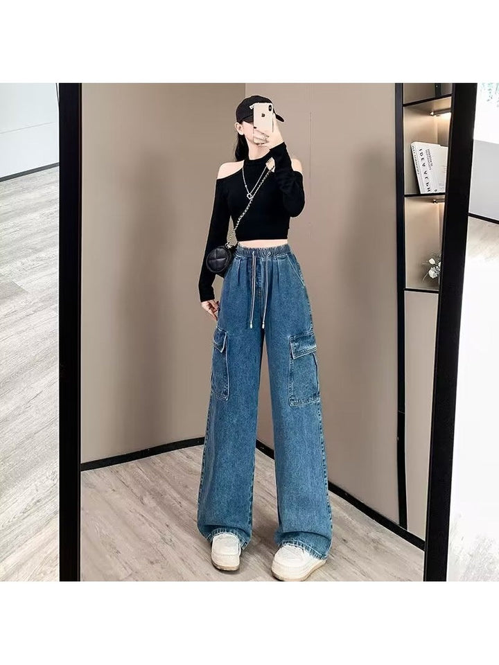 Sophie | Stylish and Comfortable Denim Cargo Trousers