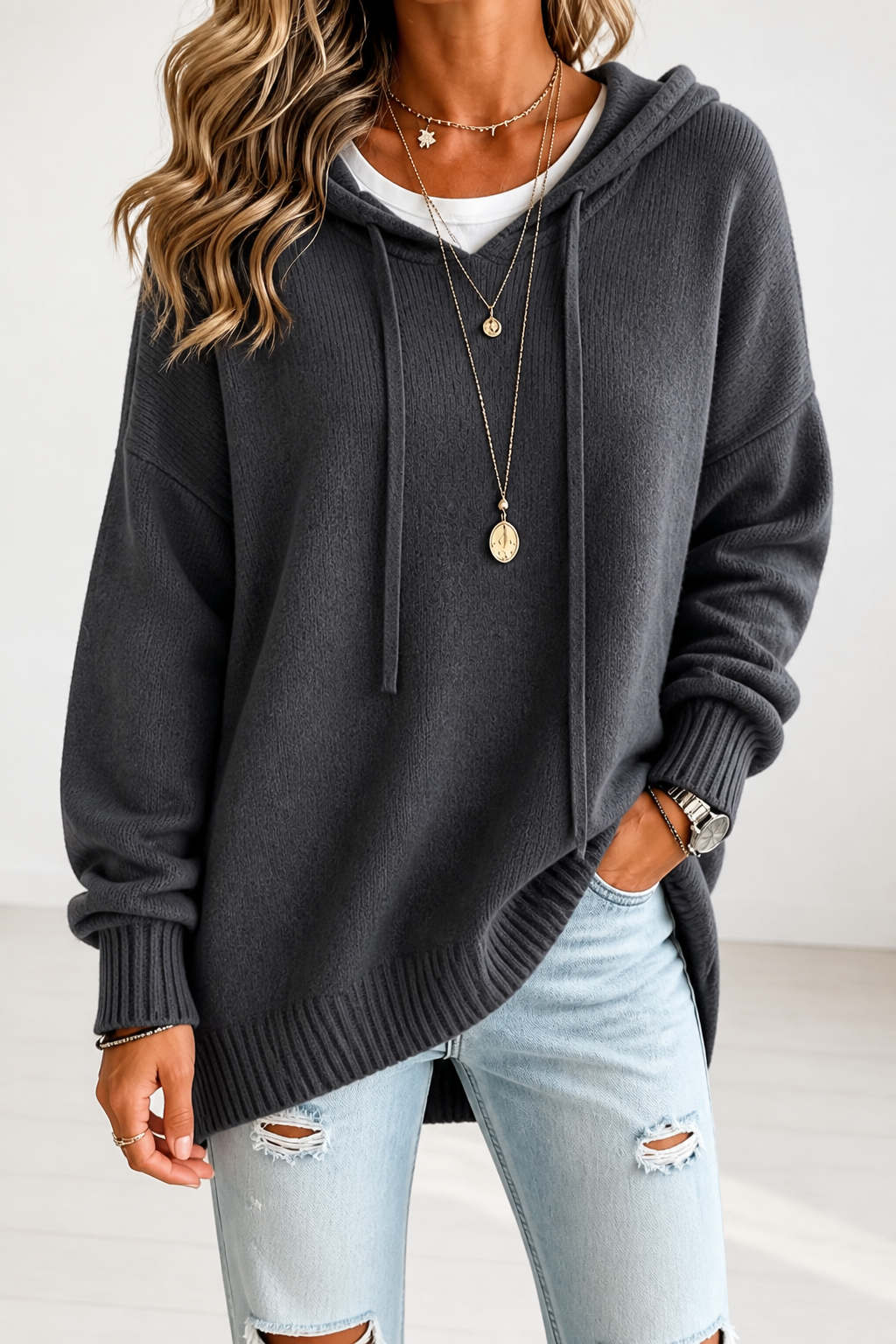 Wearbella | Hooded Knit Sweater – Bequemer Look für Frauen