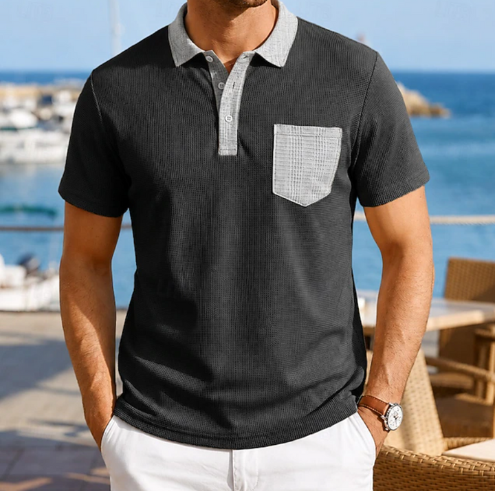 Harrison | Polo-Shirt mit Kontrasttasche für Herren