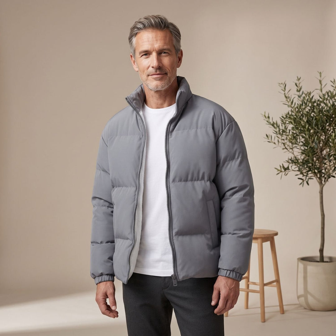 Thomas | Herren Pufferjacke mit Fleecefutter und Stehkragen