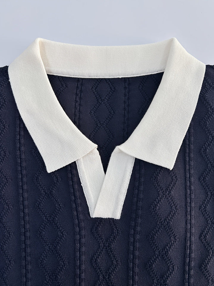 Barrett | Polo-Shirt mit strukturiertem Kontrastkragen